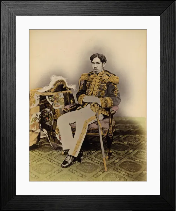 Framed Print : Mutsuhito, The Meiji Emperor, 1873. Creator: Uchida Kyuichi Framed Print : Mutsuhito, The Meiji Emperor, 1873. Creator: Uchida Kyuichi