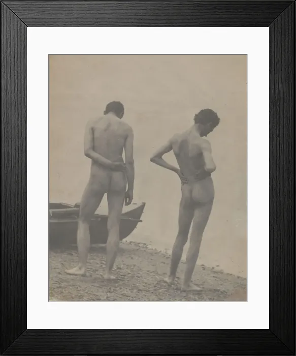 Framed Print : Thomas Eakins and John Laurie Wallace on a Beach, ca. 1883. Creator: Thomas Eakins Framed Print : Thomas Eakins and John Laurie Wallace on a Beach, ca. 1883. Creator: Thomas Eakins