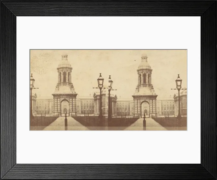 Framed Print : Group of 15 Early Stereograph Views of Cambridge, England and the Surrounding Area