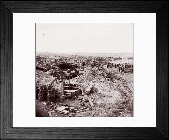 Framed Print : Confederate Fortifications, Petersburg, 1864. Creators: Tim O Sullivan Framed Print : Confederate Fortifications, Petersburg, 1864. Creators: Tim O Sullivan