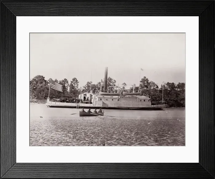 Framed Print : Commodore Perry, Pamunkey River, 1861-65. Creator: Tim O Sullivan Framed Print : Commodore Perry, Pamunkey River, 1861-65. Creator: Tim O Sullivan