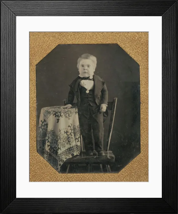 Framed Print : Tom Thumb (Charles Sherwood Stratton), ca. 1848. Creator: Unknown Framed Print : Tom Thumb (Charles Sherwood Stratton), ca. 1848. Creator: Unknown