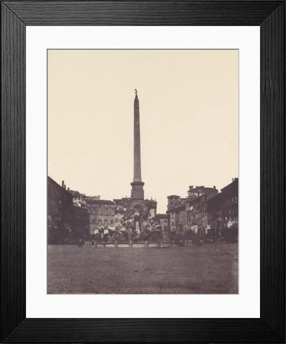 Framed Print : Piazza Navona, Rome, 1850s. Creator: Unknown Framed Print : Piazza Navona, Rome, 1850s. Creator: Unknown