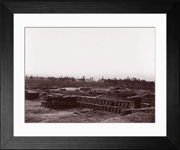 Framed Print : Interior of Fort Sedgwick, before Petersburg, 1861-65. Creator: Tim O Sullivan Framed Print : Interior of Fort Sedgwick, before Petersburg, 1861-65. Creator: Tim O Sullivan