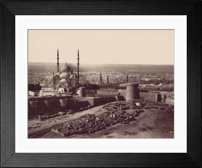 Framed Print : The Citadel and the Mosque of Mohammed Ali, Cairo, 1870s. Creator: Unknown Framed Print : The Citadel and the Mosque of Mohammed Ali, Cairo, 1870s. Creator: Unknown