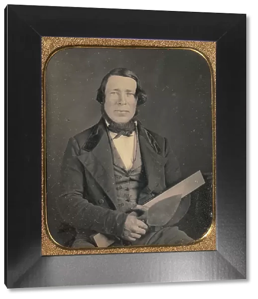Mason Holding a Trowel, 1850s. Creator: Unknown