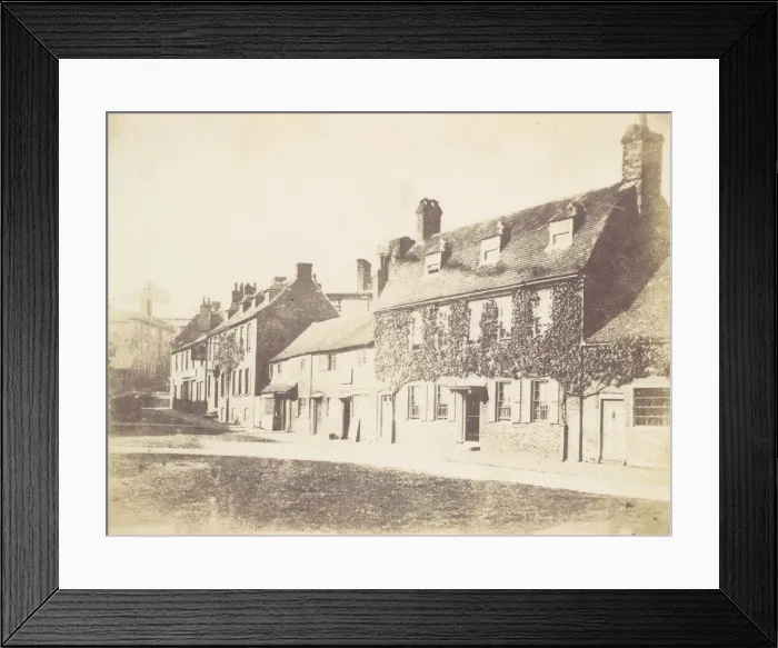 Framed Print : Houses on Village Street, 1850s. Creator: Unknown Framed Print : Houses on Village Street, 1850s. Creator: Unknown