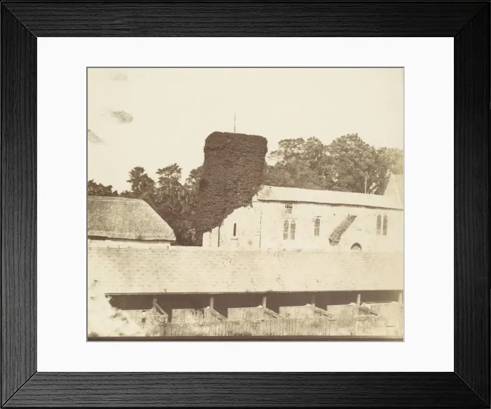 Framed Print : Stables and Ivy Covered Tower, 1850s. Creator: Unknown Framed Print : Stables and Ivy Covered Tower, 1850s. Creator: Unknown