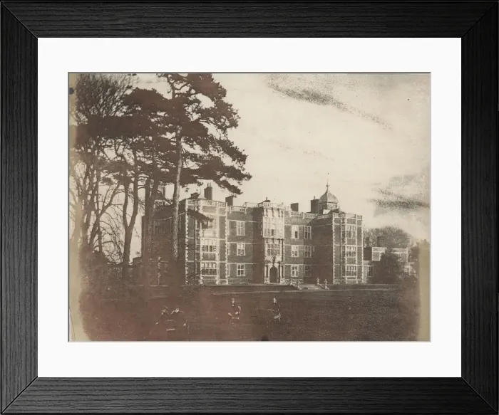 Framed Print : Charlton House with Seated Figures in Foreground, 1850s. Creator: Unknown
