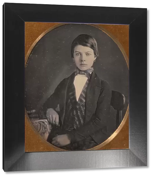Adolescent, 12, Wearing Earrings and a Suit, 1850s. Creator: Unknown