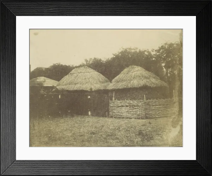 Framed Print : Haystacks, 1850s. Creator: Unknown Framed Print : Haystacks, 1850s. Creator: Unknown