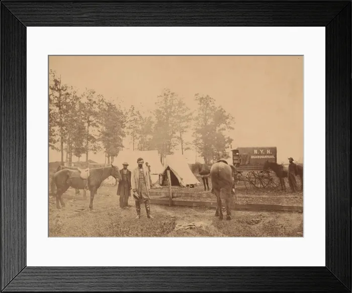 Framed Print : New York Herald Correspondents in Field, 1862. Creator: Unknown Framed Print : New York Herald Correspondents in Field, 1862. Creator: Unknown