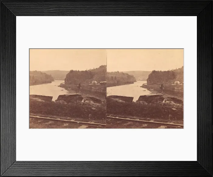 Framed Print : Group of 5 Stereograph Views of Canals, 1860s-80s. Creator: Unknown