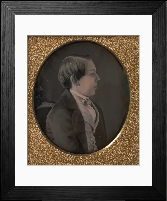 Framed Print : Boy in Profile, 1850s. Creator: Unknown Framed Print : Boy in Profile, 1850s. Creator: Unknown