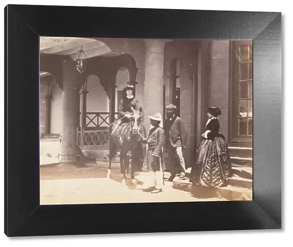 Group Portrait: (L to R) Lady Canning, Major Jones and Lady Campbell, Barnes Court, Simla