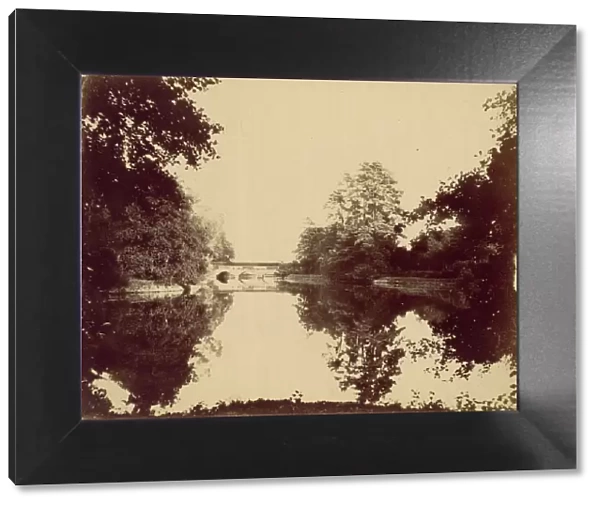 Bridge Over a Pond, 1850s. Creator: Unknown