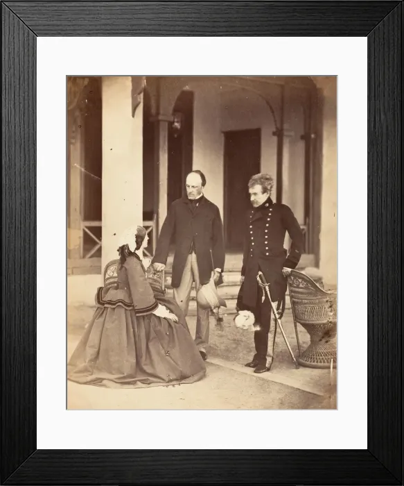 Framed Print : The Countess Canning, The Earl Canning, G. G. and Lord Clyde C. in C. Simla, 1860