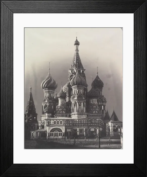 Framed Print : St. Basils Cathedral, Red Square, Moscow, ca. 1860. Creator: Unknown Framed Print : St. Basils Cathedral, Red Square, Moscow, ca. 1860. Creator: Unknown