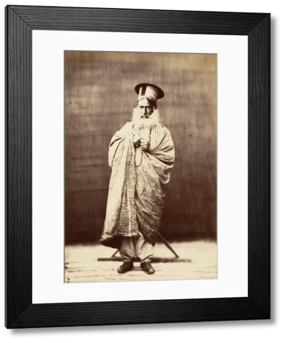 Framed Print : Eastern Man with White Beard, Standing, 1860s. Creator: Unknown Framed Print : Eastern Man with White Beard, Standing, 1860s. Creator: Unknown