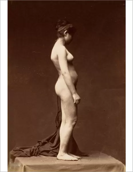 [Young Woman, Nude, Full Figure in Profile], 1860s. Creator: Unknown