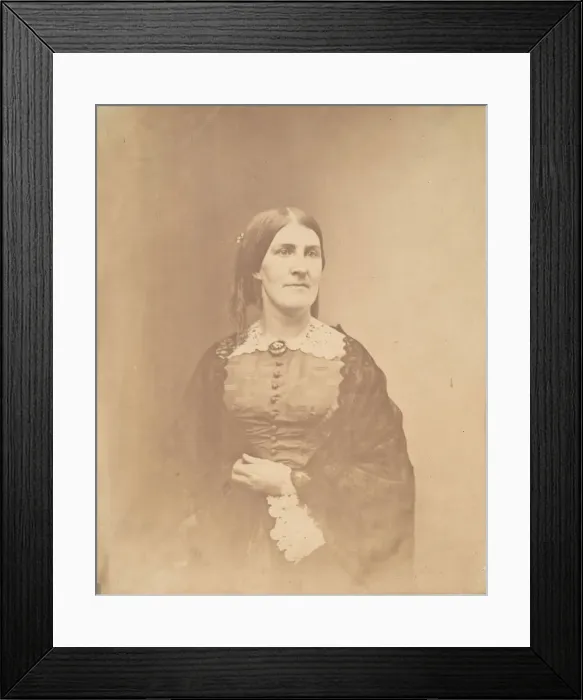 Framed Print : Woman with Black Shawl, 1857. Creator: Unknown Framed Print : Woman with Black Shawl, 1857. Creator: Unknown