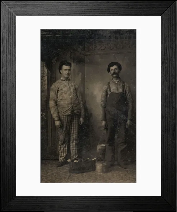 Framed Print : Two Tinsmiths, 1860s-70s. Creator: Unknown Framed Print : Two Tinsmiths, 1860s-70s. Creator: Unknown