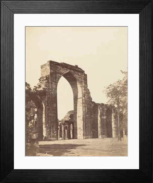 Framed Print : Mahomedan Arch at the Qutub Minar, Delhi, 1858-61. Creator: Unknown Framed Print : Mahomedan Arch at the Qutub Minar, Delhi, 1858-61. Creator: Unknown