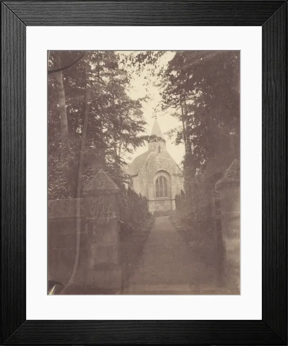 Framed Print : Church Seen from the Path Leading To It, 1850s. Creator: Unknown Framed Print : Church Seen from the Path Leading To It, 1850s. Creator: Unknown