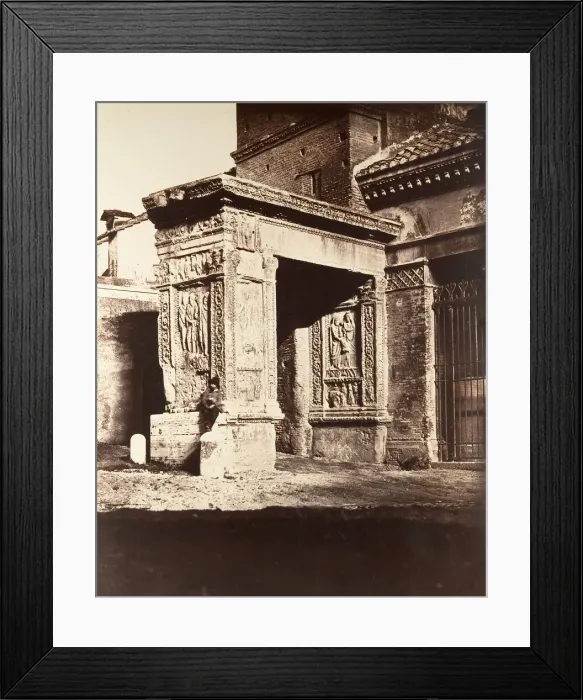Framed Print : Arch of the Argentarii, or, Goldsmiths Gate, Rome, 1860s. Creator: Unknown Framed Print : Arch of the Argentarii, or, Goldsmiths Gate, Rome, 1860s. Creator: Unknown