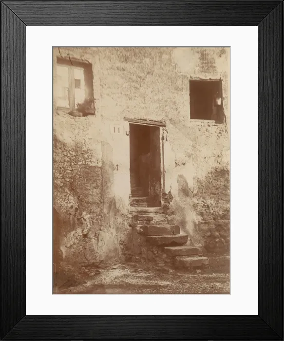 Framed Print : Doorway Into Crumbling Brick Building, 1850s. Creator: Unknown Framed Print : Doorway Into Crumbling Brick Building, 1850s. Creator: Unknown