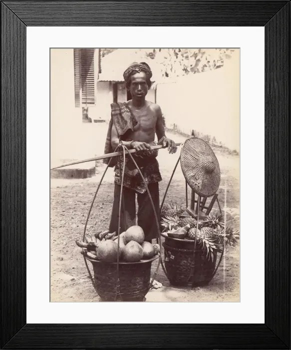 Framed Print : Fruit Seller, Batavia, 1860s-70s. Creator: Unknown Framed Print : Fruit Seller, Batavia, 1860s-70s. Creator: Unknown