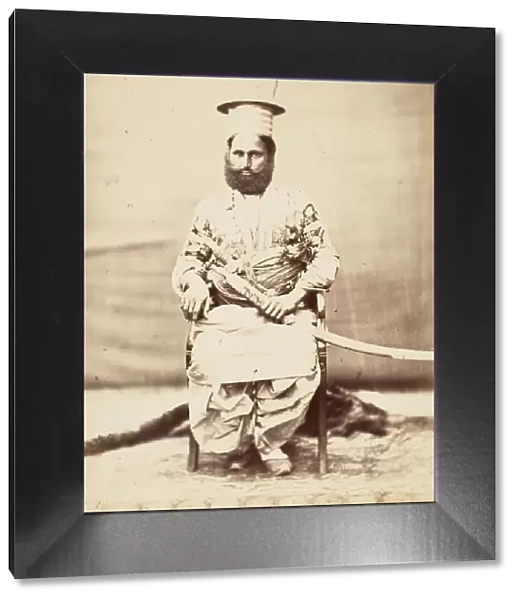 Eastern Man with Beard and Sabre, 1860s. Creator: Unknown