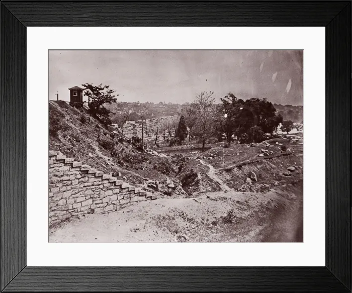 Framed Print : Ruins of R & P Railroad Bridge, Richmond, ca. 1865. Creator: Alexander Gardner Framed Print : Ruins of R & P Railroad Bridge, Richmond, ca. 1865. Creator: Alexander Gardner