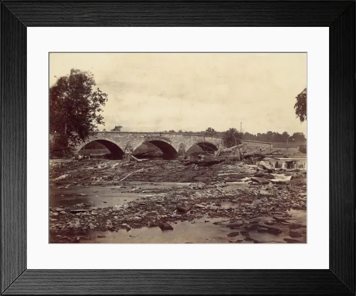 Framed Print : Antietam Bridge, On the Sharpsburg and Boonsboro Turnpike, No. 2, September 1862, 1862 Framed Print : Antietam Bridge, On the Sharpsburg and Boonsboro Turnpike, No. 2, September 1862, 1862