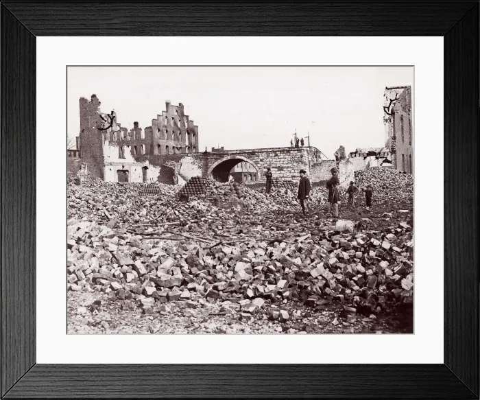 Framed Print : Ruins at end of Richmond and Petersburg Railroad Bridge, Richmond, 1861-65 Framed Print : Ruins at end of Richmond and Petersburg Railroad Bridge, Richmond, 1861-65