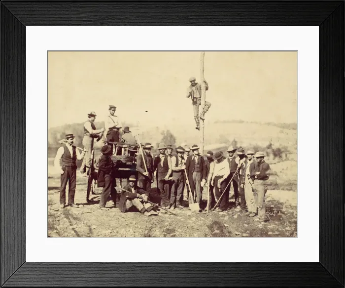 Framed Print : Military Telegraphic Corps, Army of the Potomac, Berlin, October 1862, 1862 Framed Print : Military Telegraphic Corps, Army of the Potomac, Berlin, October 1862, 1862