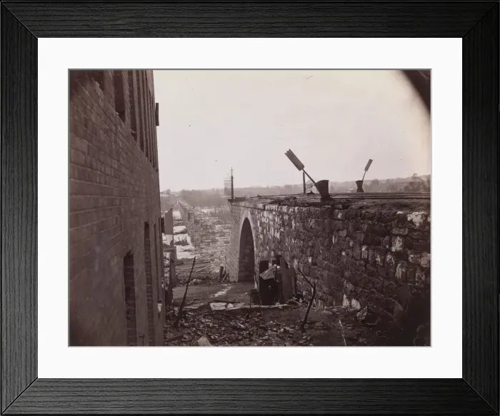 Framed Print : Ruins of Richmond & Petersburg Railroad Bridge, Richmond, Virginia, ca. 1865 Framed Print : Ruins of Richmond & Petersburg Railroad Bridge, Richmond, Virginia, ca. 1865