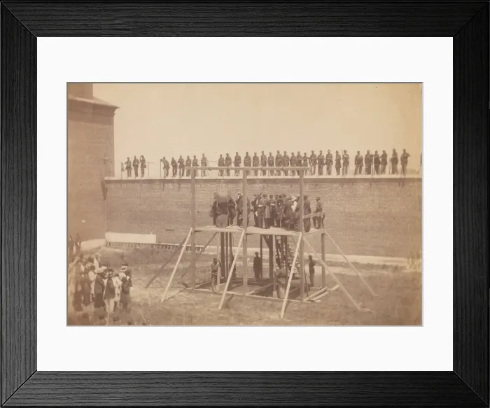 Framed Print : Execution of the Conspirators, July 7, 1865. Creator: Alexander Gardner Framed Print : Execution of the Conspirators, July 7, 1865. Creator: Alexander Gardner