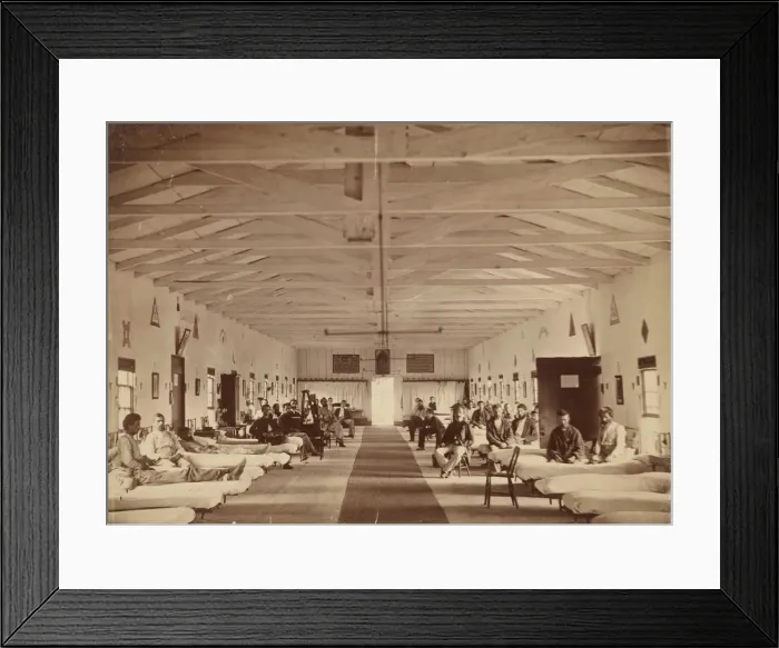 Framed Print : Armory Square Hospital, Interior of Ward K, ca. 1863. Creator Framed Print : Armory Square Hospital, Interior of Ward K, ca. 1863. Creator