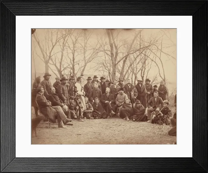 Framed Print : Indians with Government Agents, early 1860s. Creator: Alexander Gardner