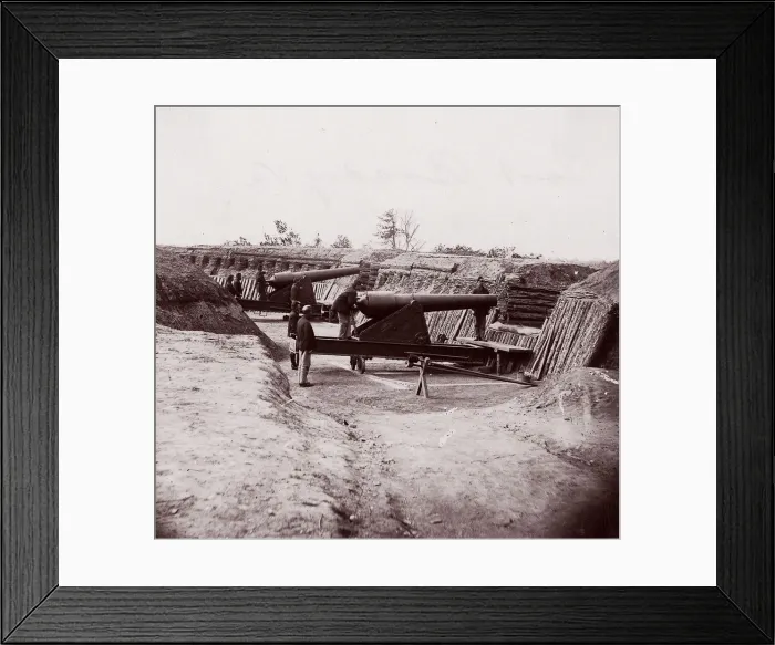 Framed Print : Fort Brady, James River, 1864. Creator: Andrew Joseph Russell Framed Print : Fort Brady, James River, 1864. Creator: Andrew Joseph Russell