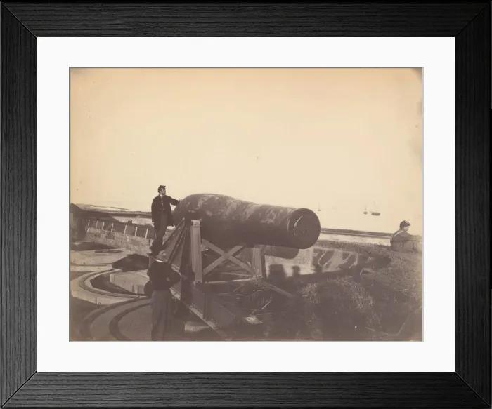 Framed Print : Cannon, Fortress Monroe, ca. 1864. Creator: Alexander Gardner Framed Print : Cannon, Fortress Monroe, ca. 1864. Creator: Alexander Gardner