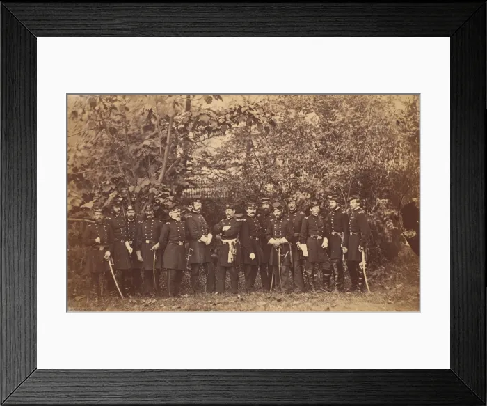 Framed Print : General McClellan and Staff, ca. 1863. Creator: Attributed to Alexander Gardner