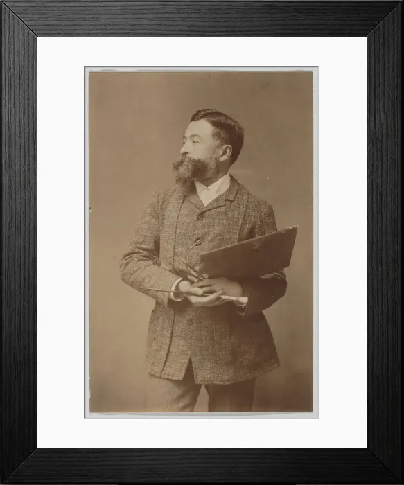 Framed Print : Three-quarter Length Portrait of Thomas Nast Holding Palette and Brush, ca. 1888. ca Framed Print : Three-quarter Length Portrait of Thomas Nast Holding Palette and Brush, ca. 1888. ca