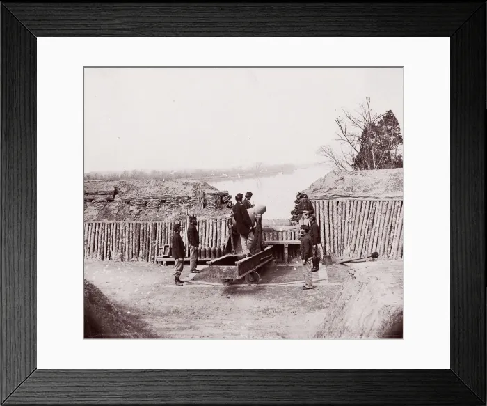 Framed Print : Coxs Landing, James River, 1864. Creator: Andrew Joseph Russell
