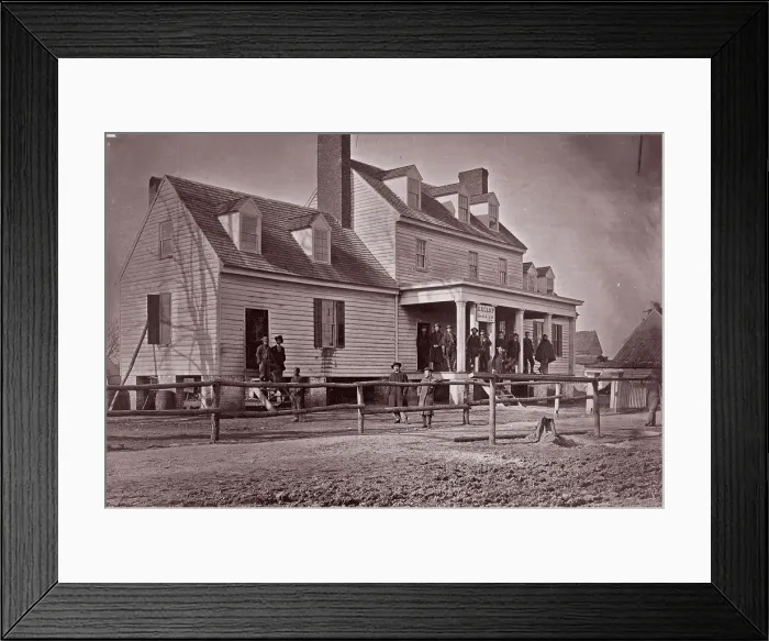 Framed Print : Headquarters of Capt. E. E. Camp, A. Q. M. at City Point, Virginia, 1861-65 Framed Print : Headquarters of Capt. E. E. Camp, A. Q. M. at City Point, Virginia, 1861-65