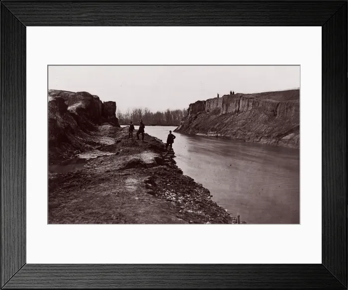 Framed Print : Dutch Gap Canal, 1865. Creators: Andrew Joseph Russell, Egbert Guy Fowx Framed Print : Dutch Gap Canal, 1865. Creators: Andrew Joseph Russell, Egbert Guy Fowx