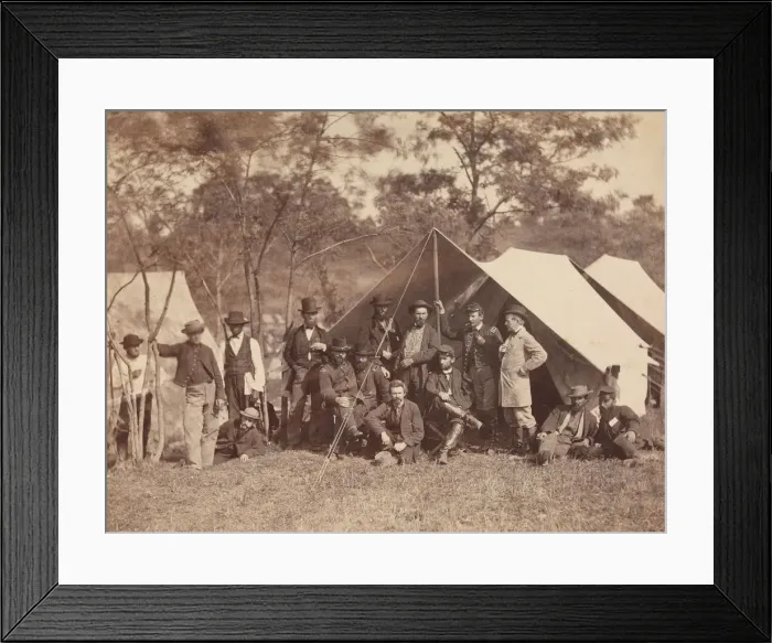 Framed Print : Group at Secret Service Department, Headquarters, Army of the Potomac, Antietam Framed Print : Group at Secret Service Department, Headquarters, Army of the Potomac, Antietam