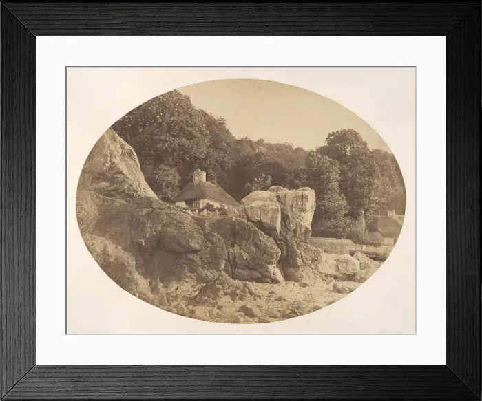 Framed Print : Babbicombe, from the Beach, 1857. Creator: Alfred Batson