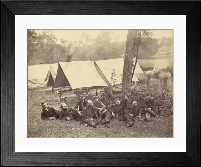Framed Print : Group at Headquarters of the Army of the Potomac, Antietam, October 1862, 1862 Framed Print : Group at Headquarters of the Army of the Potomac, Antietam, October 1862, 1862